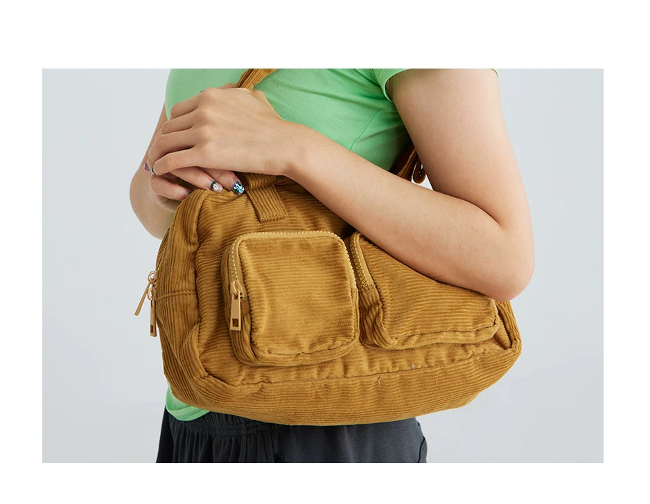 CryingCenter Corduroy Shoulder Underarm Bag