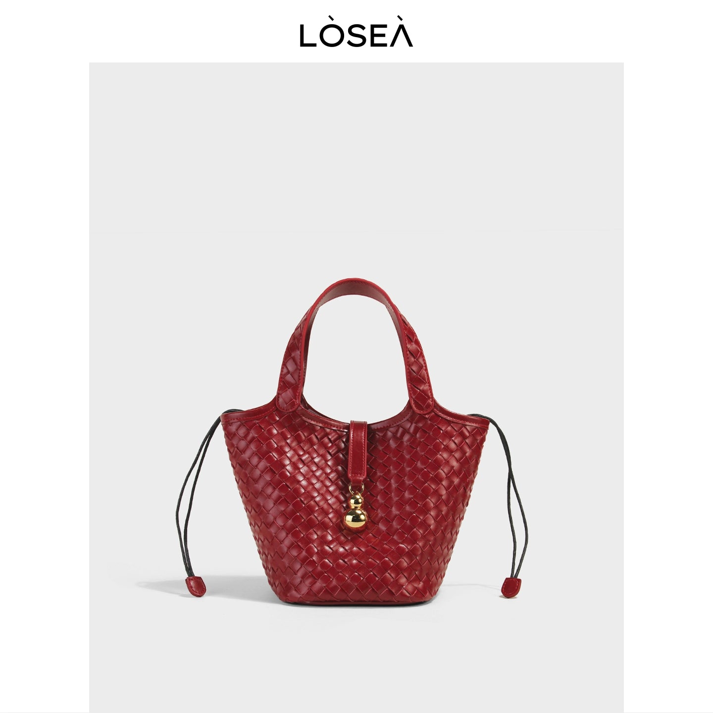 LOSEA Hand-woven Gourd Vegetable Basket Messenger Bag