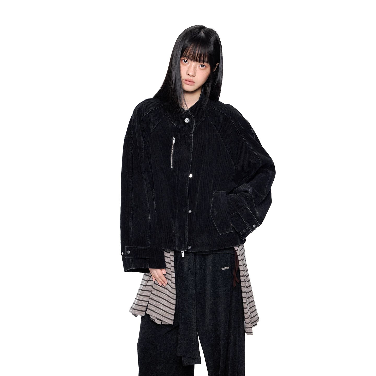 EZEK Loose and Versatile Corduroy Short Jacket