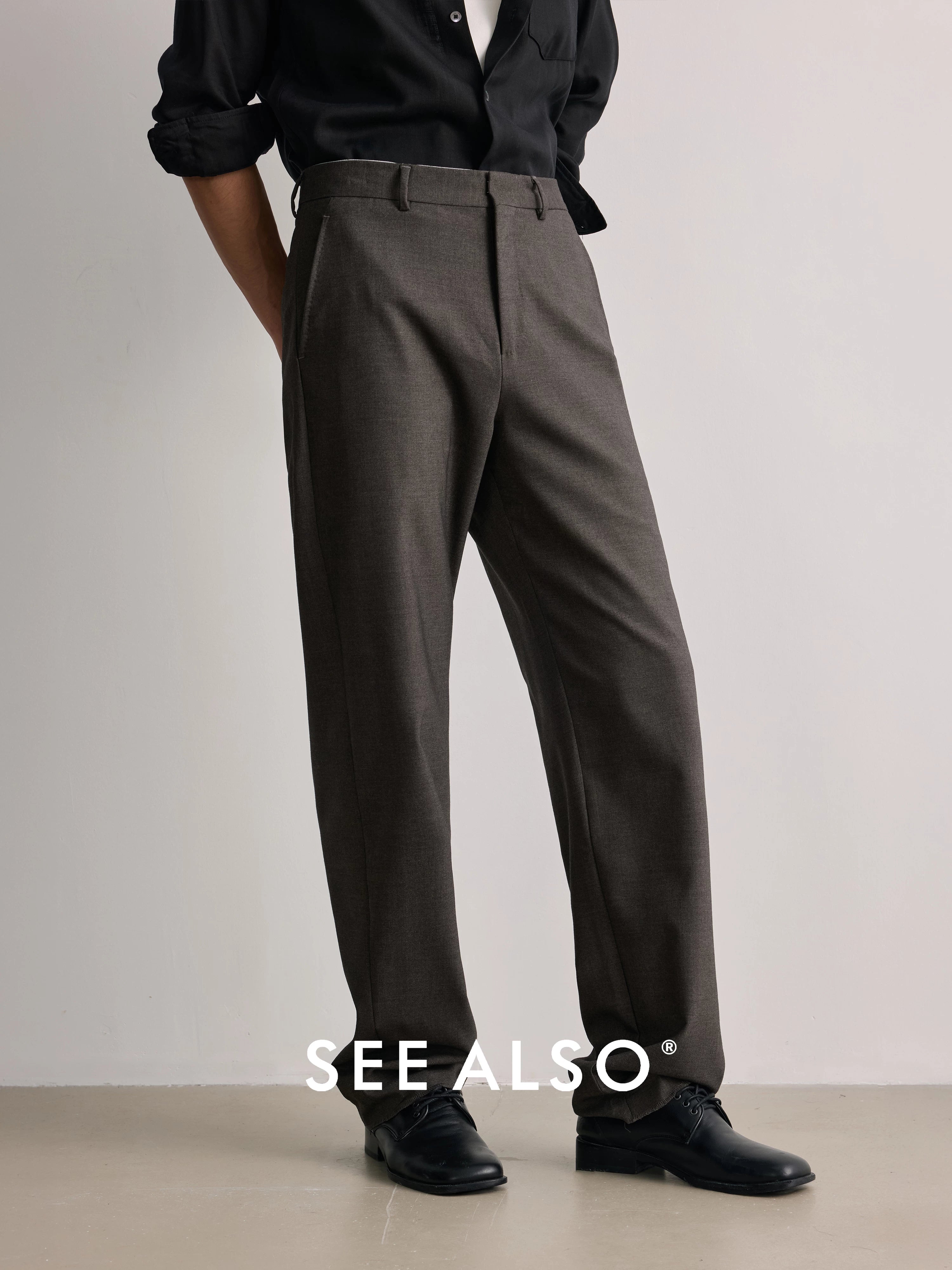 SEE ALSO Slack Drape Straight Casual Trousers