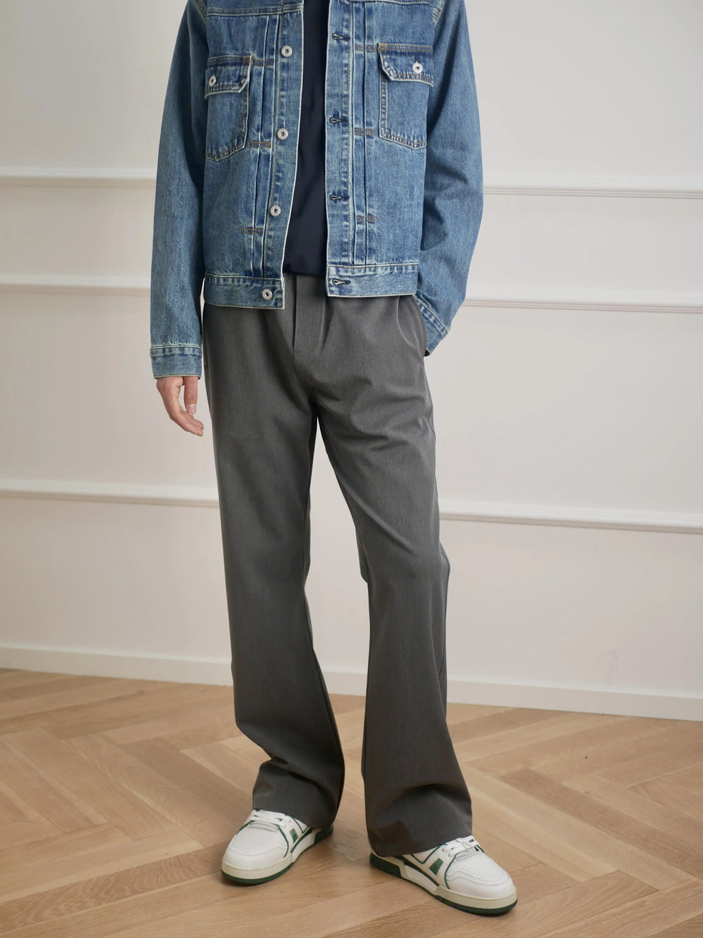 NO LOGO Short Simple Denim Jacket