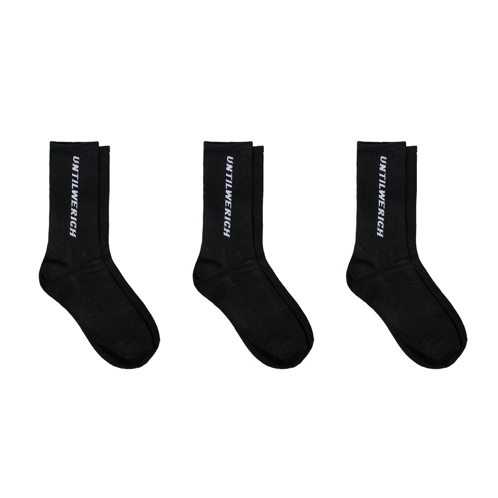 UNTILWERICH Street Solid Color Sports Cotton Medium Tube Socks