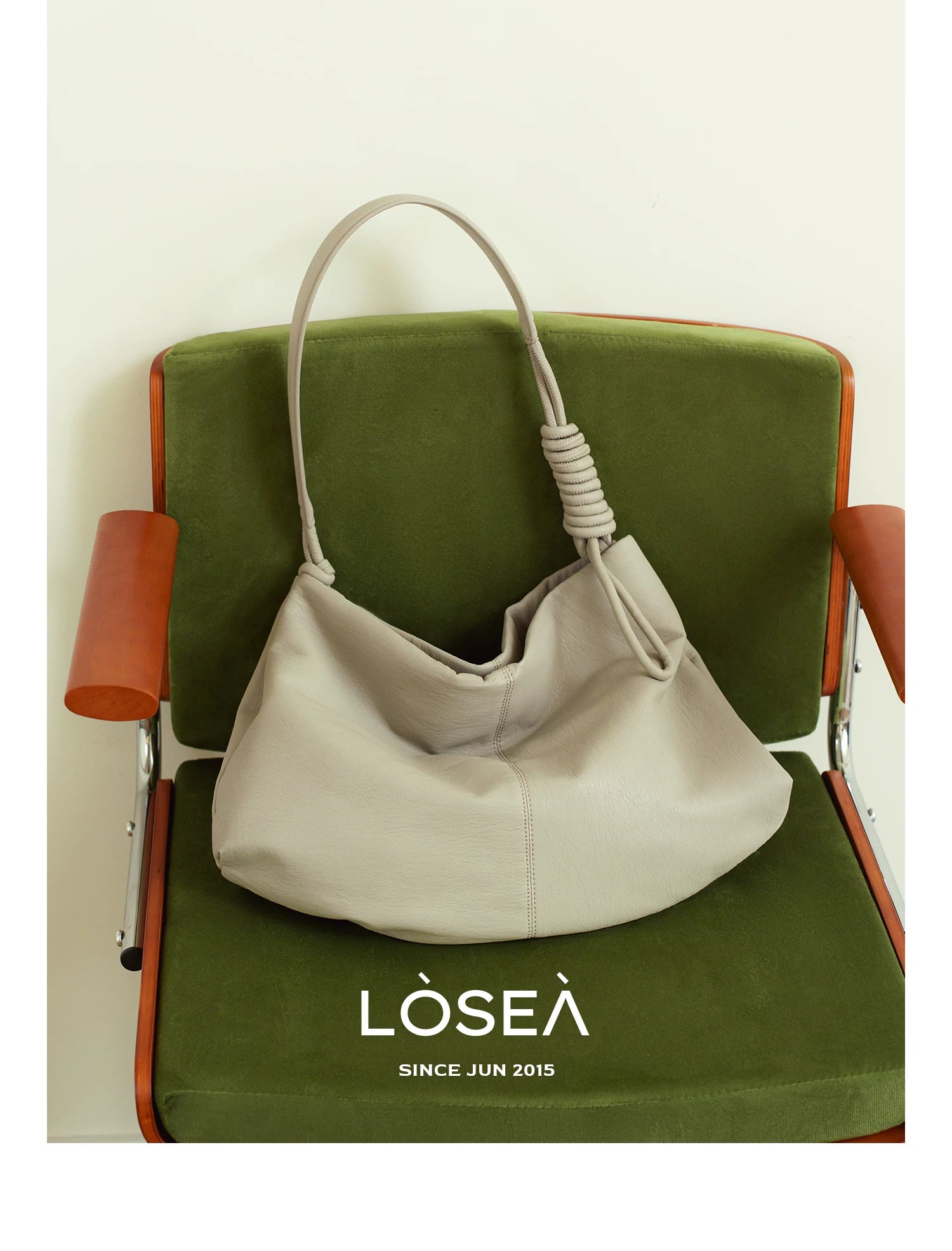 LOSEA Soft Leather Large Capacity Versatile Messenger Bag