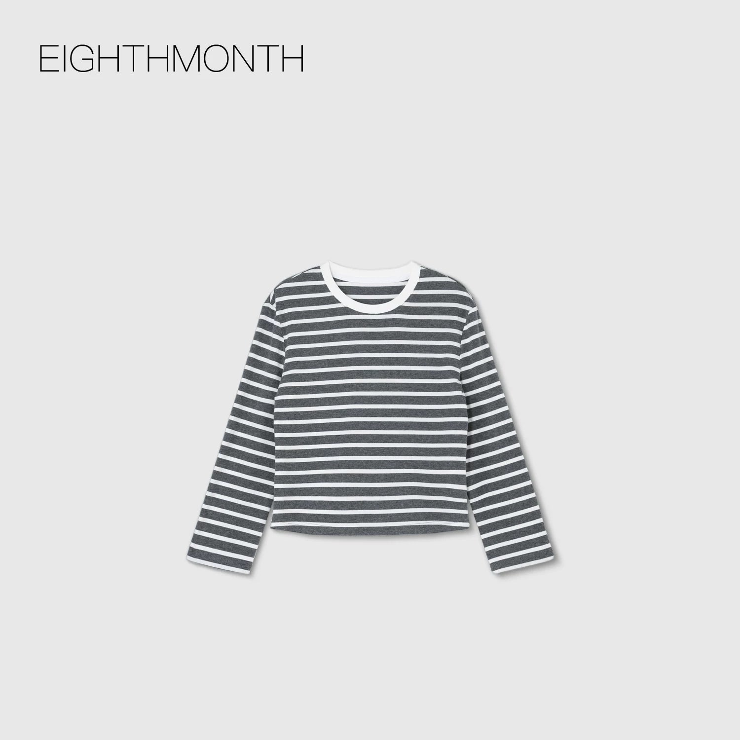 EIGHTHMONTH Striped Short Casual Long Sleeve
