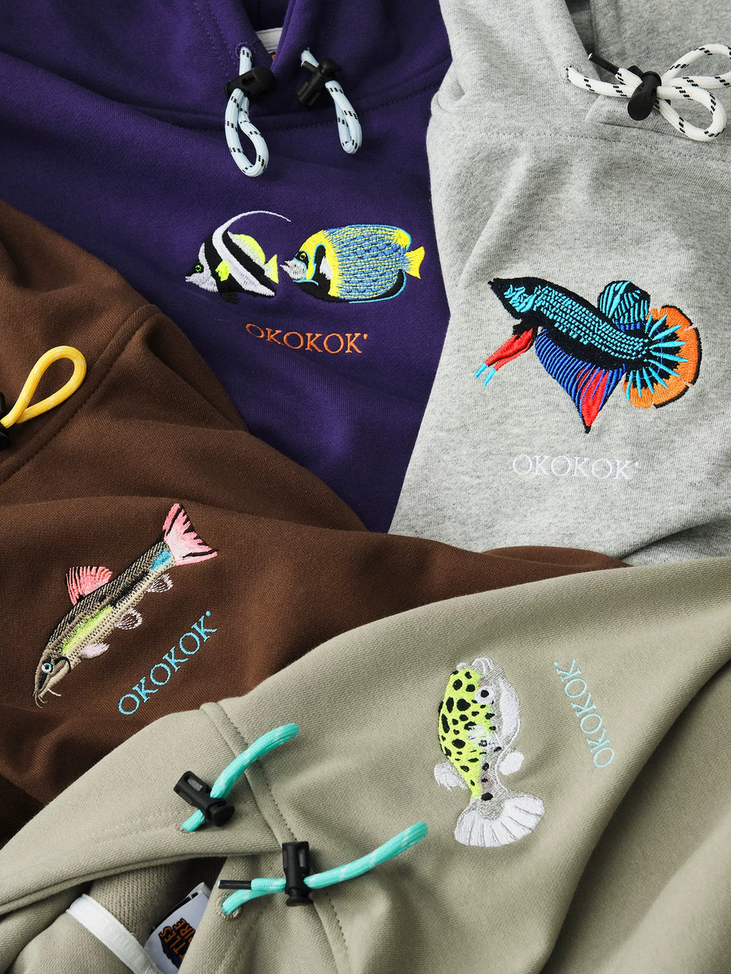 Battles Loose Contrast Embroidered Hooded Sweater