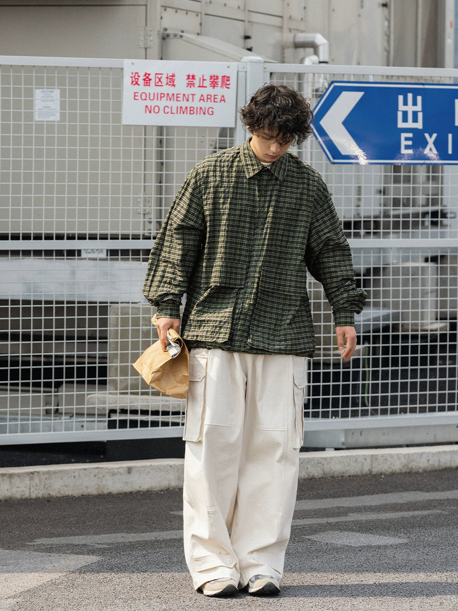 NOEARS Japanese Plaid Versatile Casual Shirt