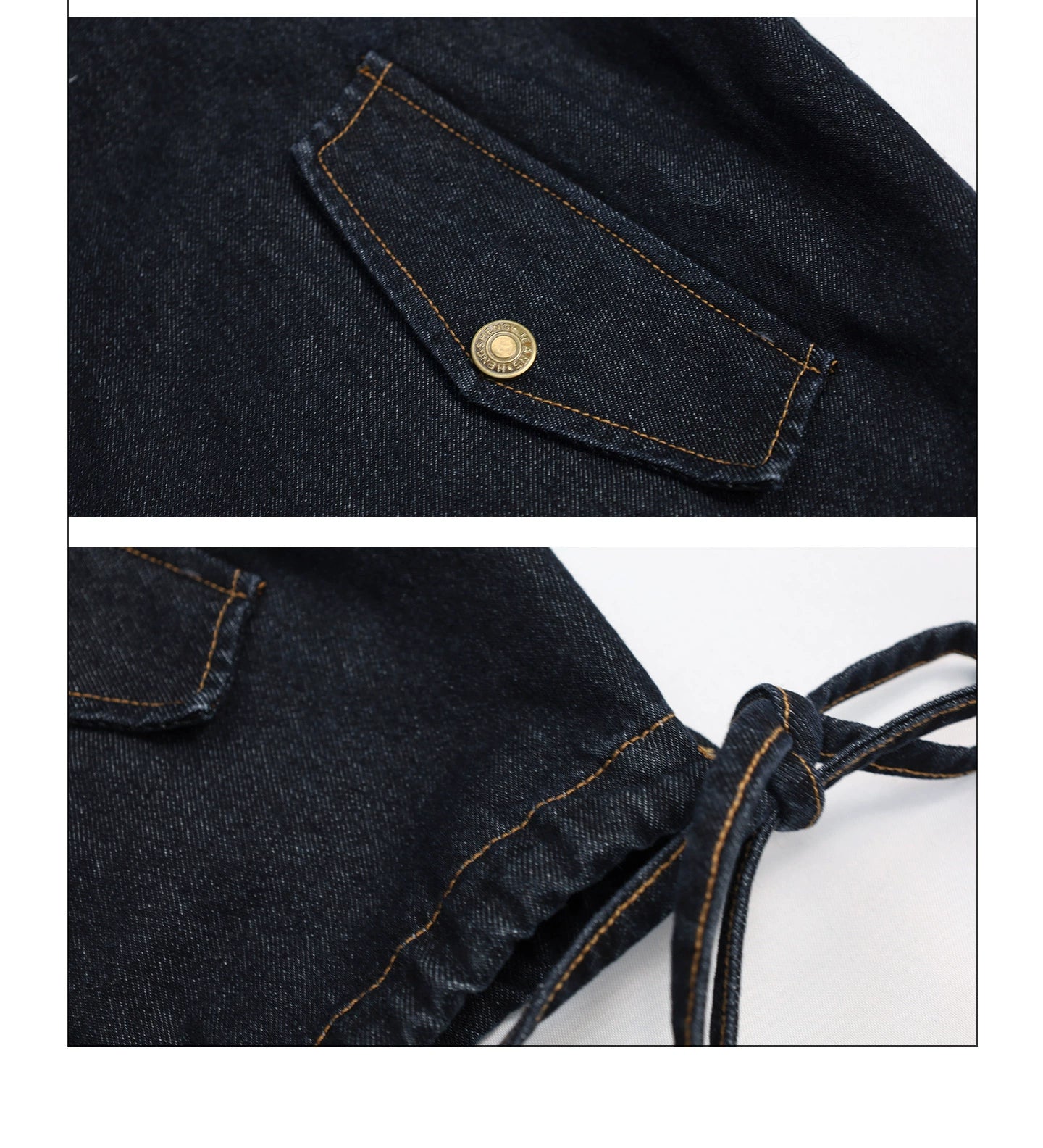 Girlyhalo Vintage Spliced Denim Jacket