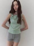 VOOE Irregular Kink Contrasting Striped Vest