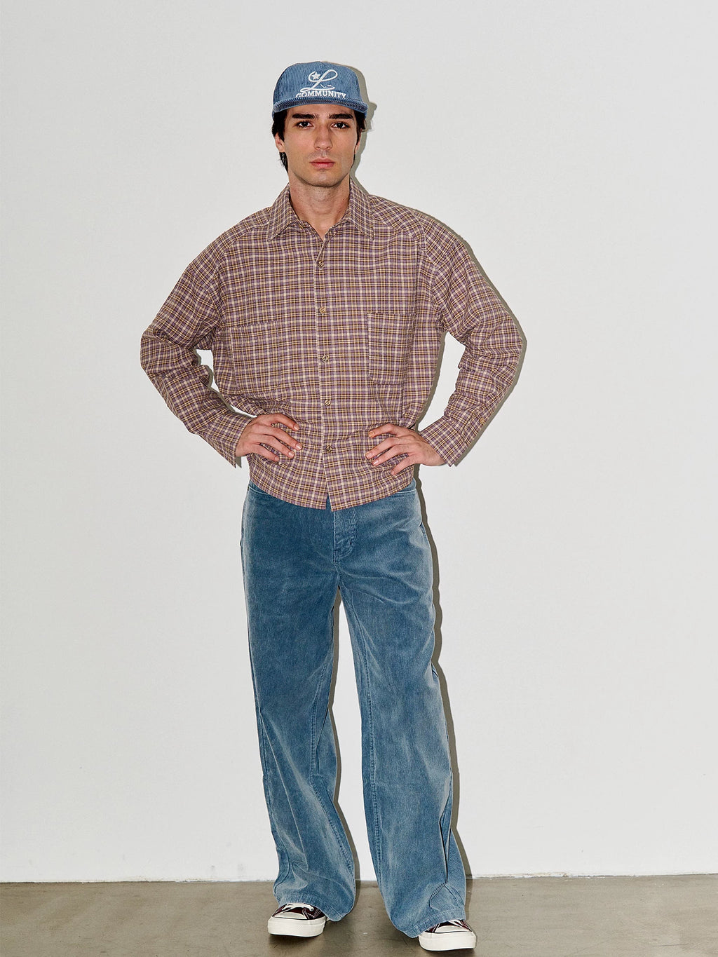 LIBERAFIT Seersucker Plaid Long-sleeved Shirt