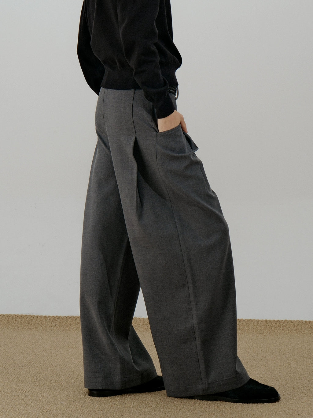 COLN Loose Casual Suit Pants