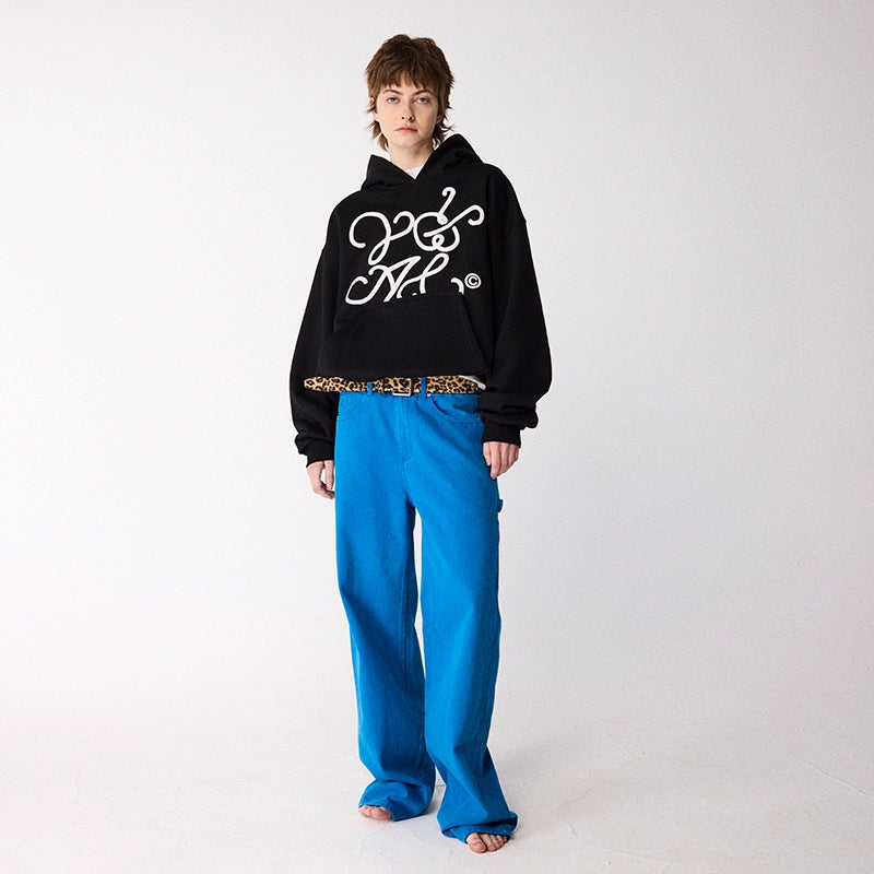 CRICLE Rotary Letter Hooded Fleece Sweater