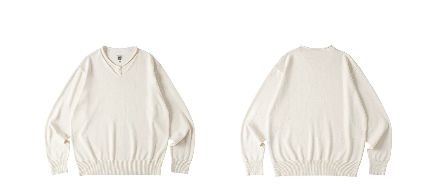 LR Knit Fake Two Pieces Long Sleeves