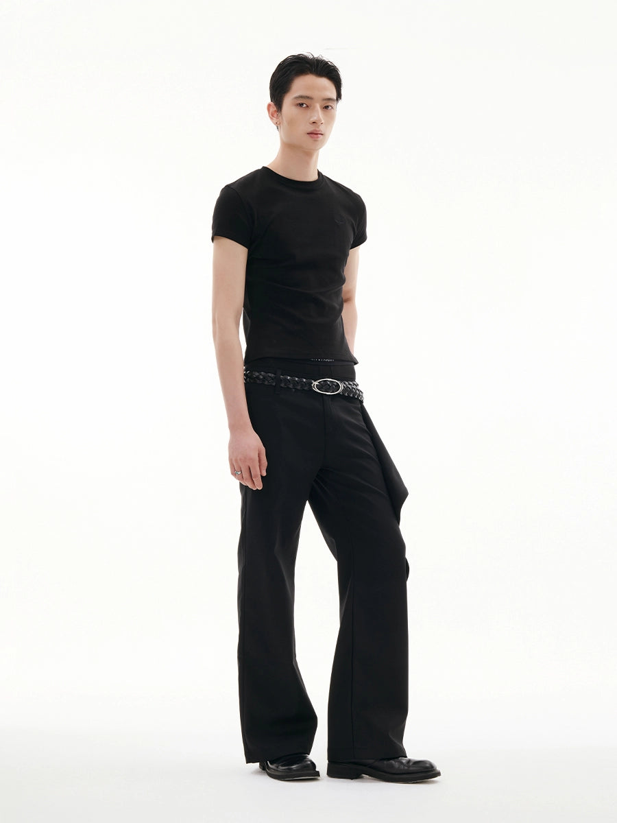 FUNKYFUN Medium and Low Waist Micro-flared Trousers