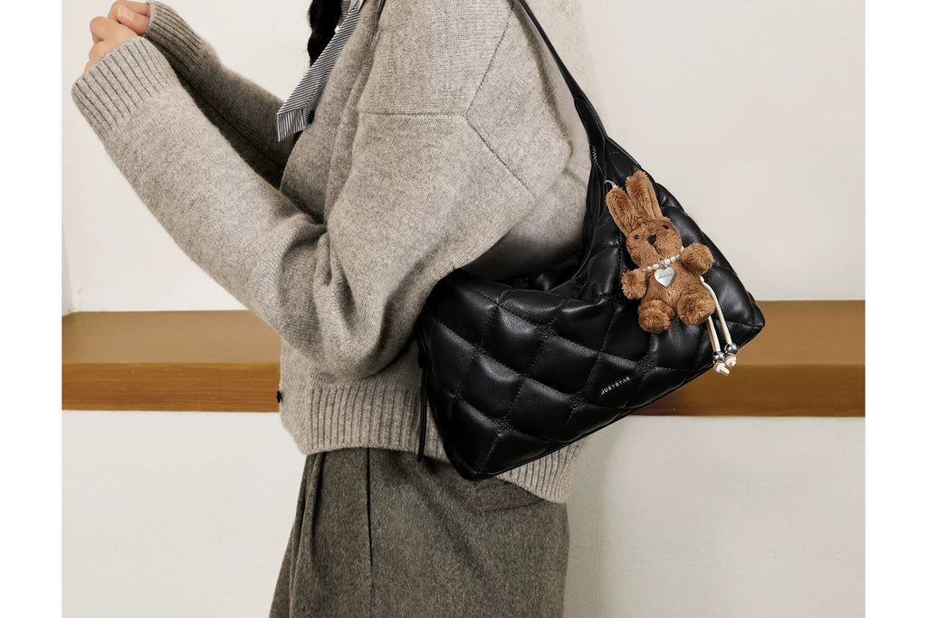 JUST STAR Relaxed Soft Leather Underarm Bag