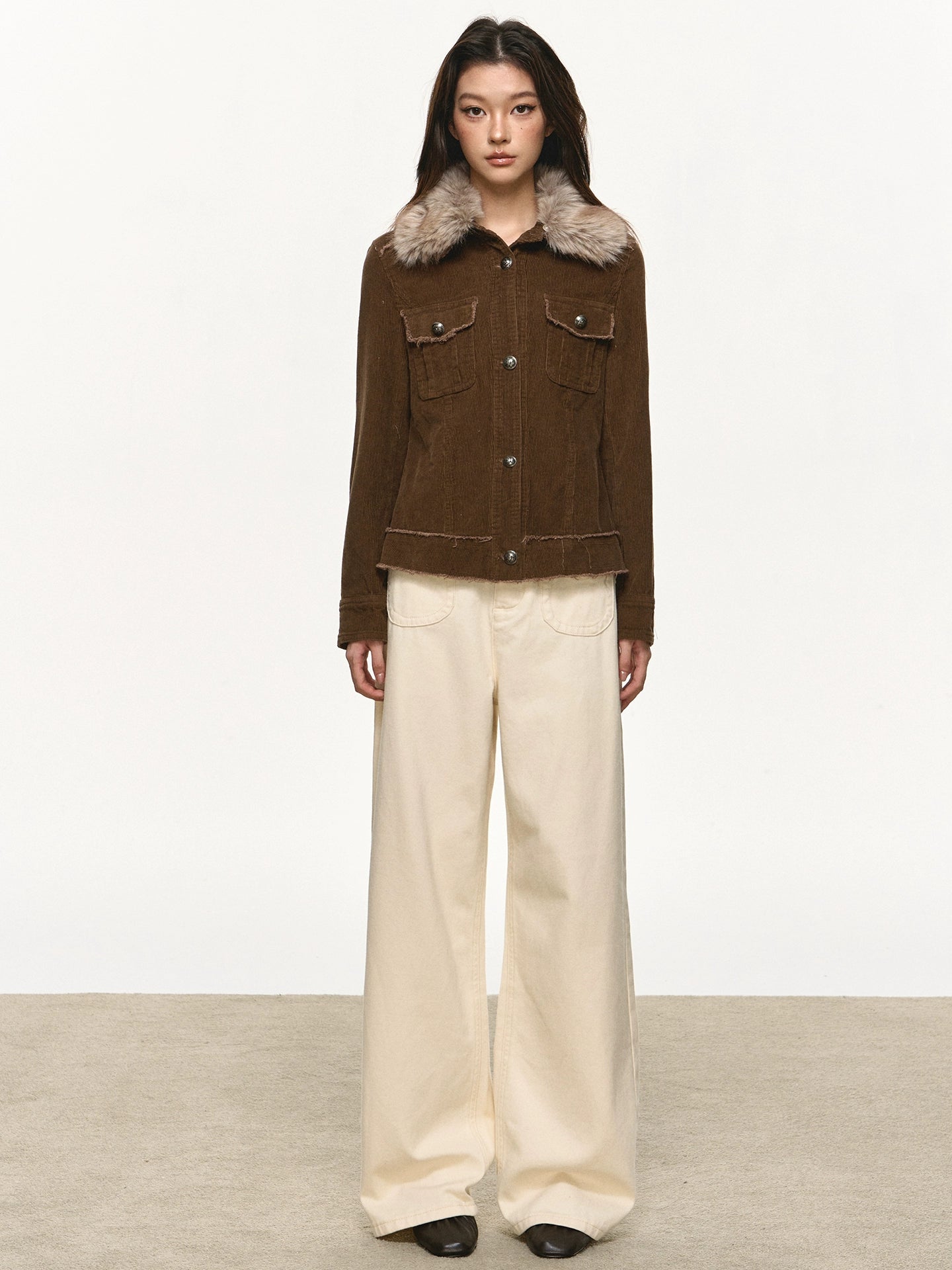 Anna Aneae Straight Casual Wide-leg Jeans