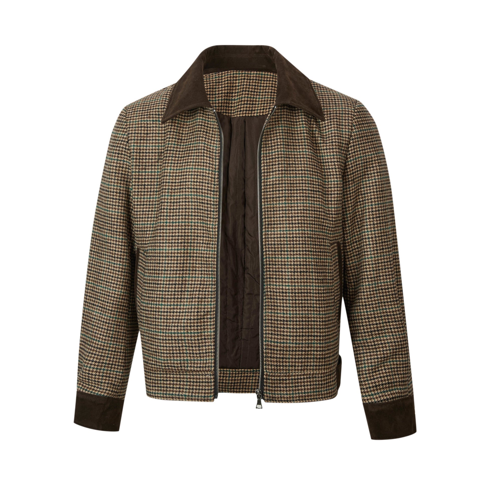 EME Retro Thousand Bird Grid Color Matching Coat