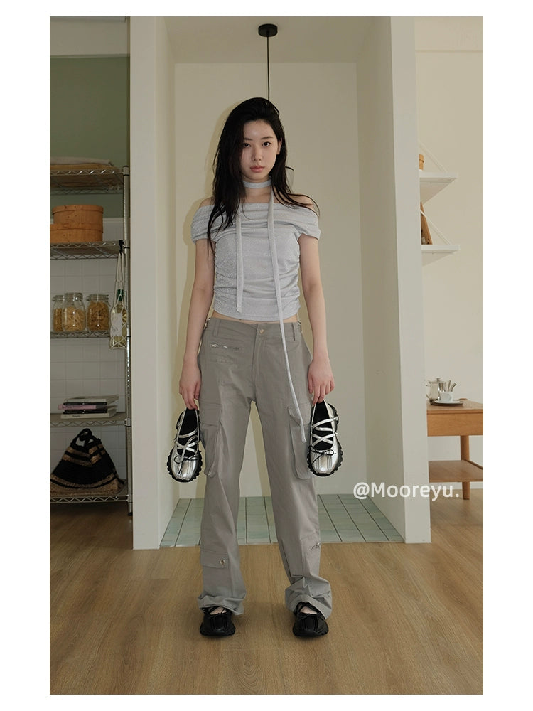 Mooreyu Round Head Sports Shallow Mouth Single Shoes Leather Shoes