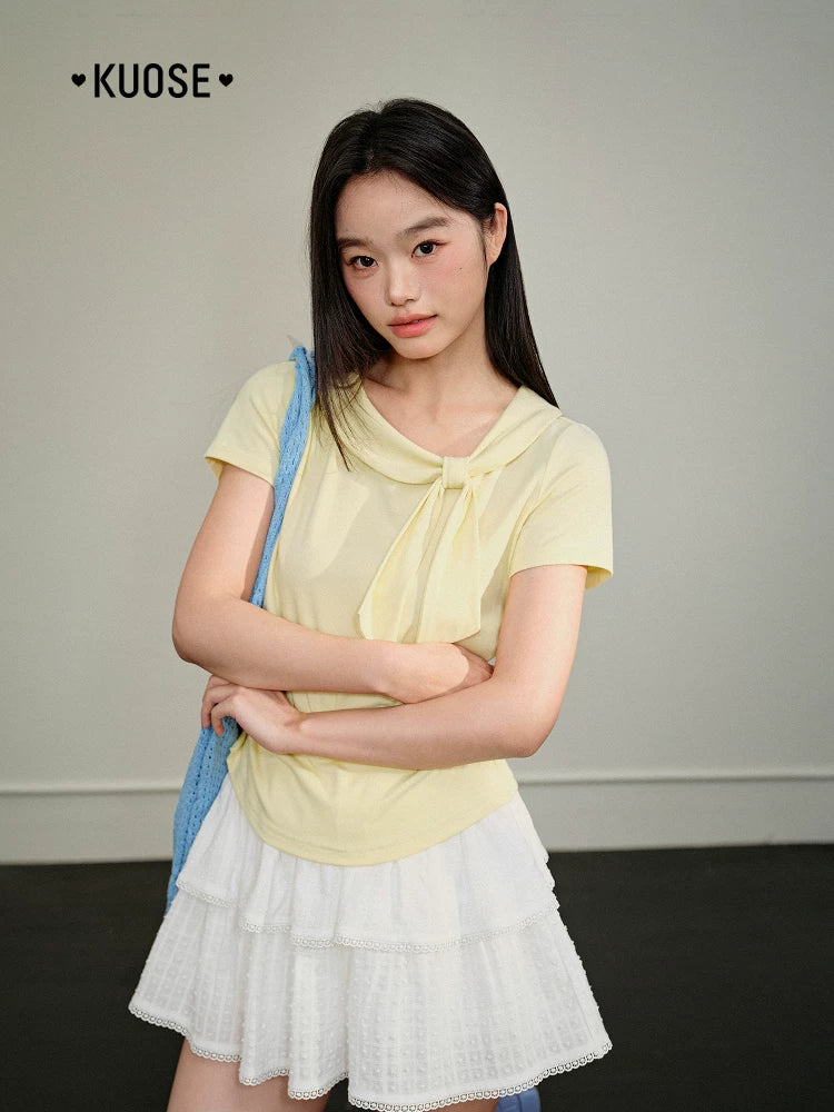 Kuose Bow Slim and Thin Tee