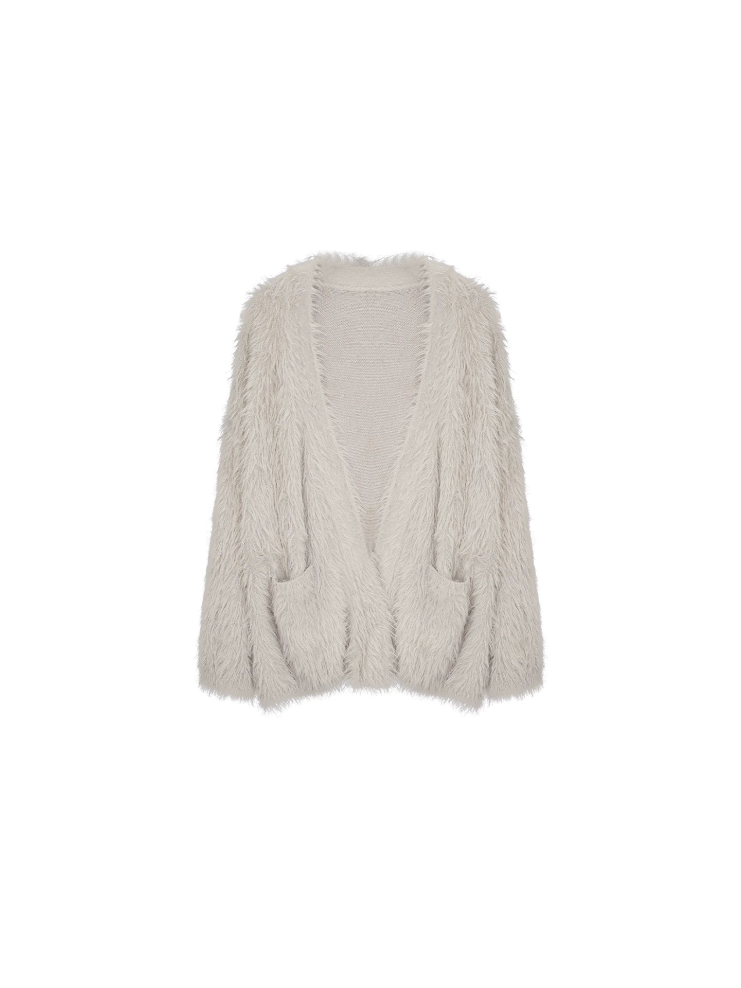 KELIFAN Vintage Loose Plush Knitted Cardigan Jacket