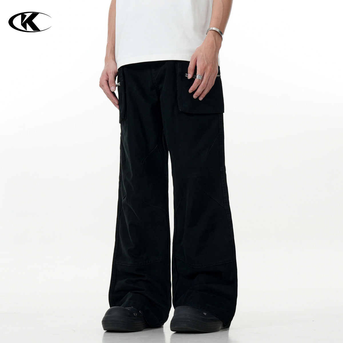 11KN Micro-pull Tooling Retro Straight Casual Pants
