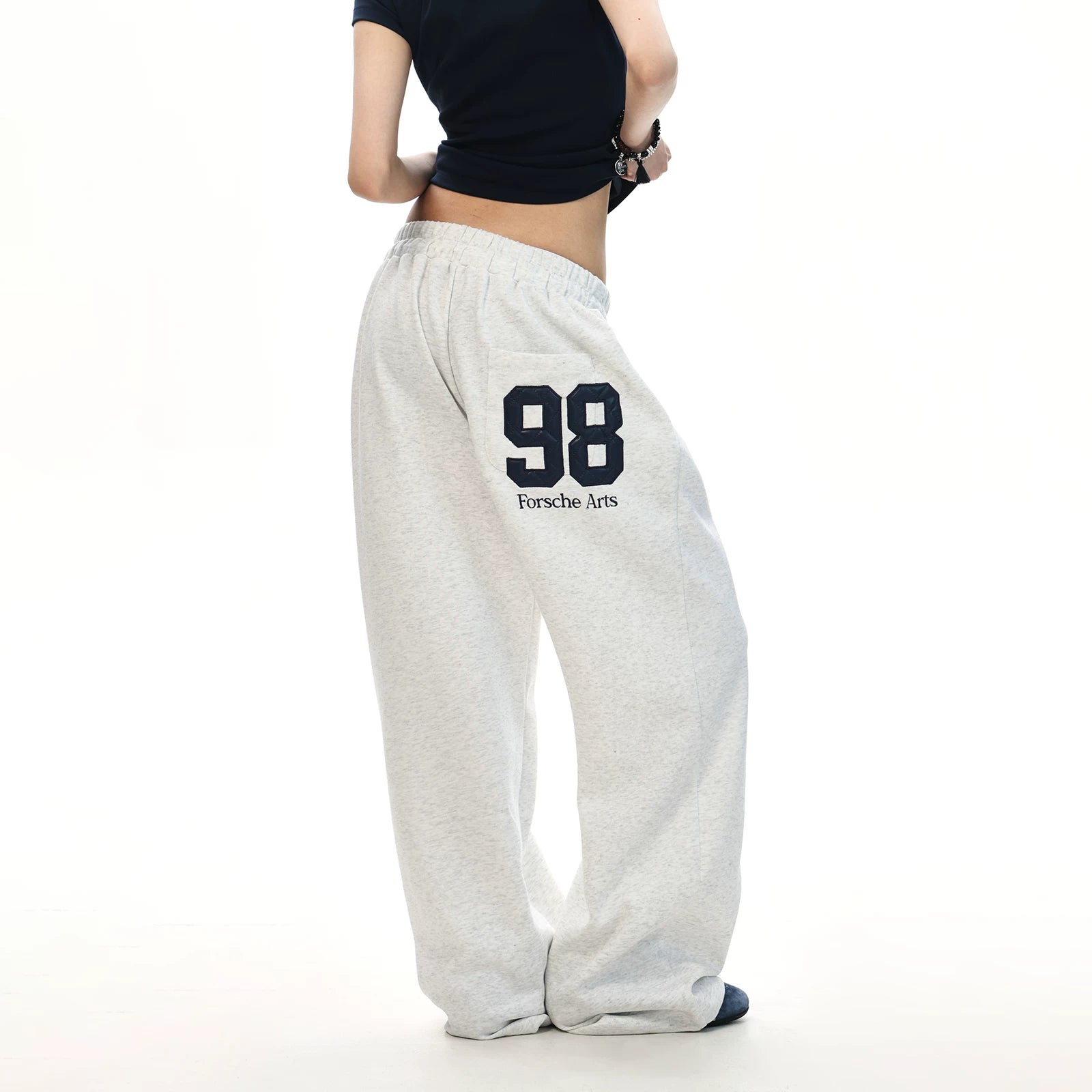 0123Start Vintage Sports Loose Wide Leg Casual Pants