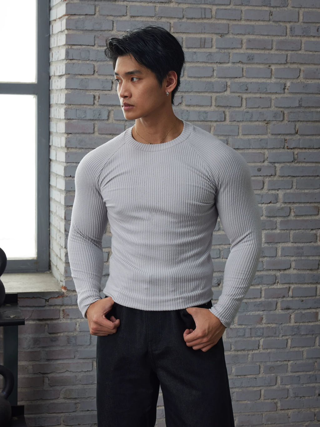 AFTERGLOW Knitted Bottom Casual Slim Sleeve