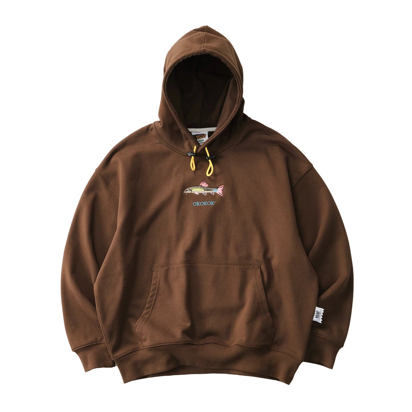 Battles Loose Contrast Embroidered Hooded Sweater