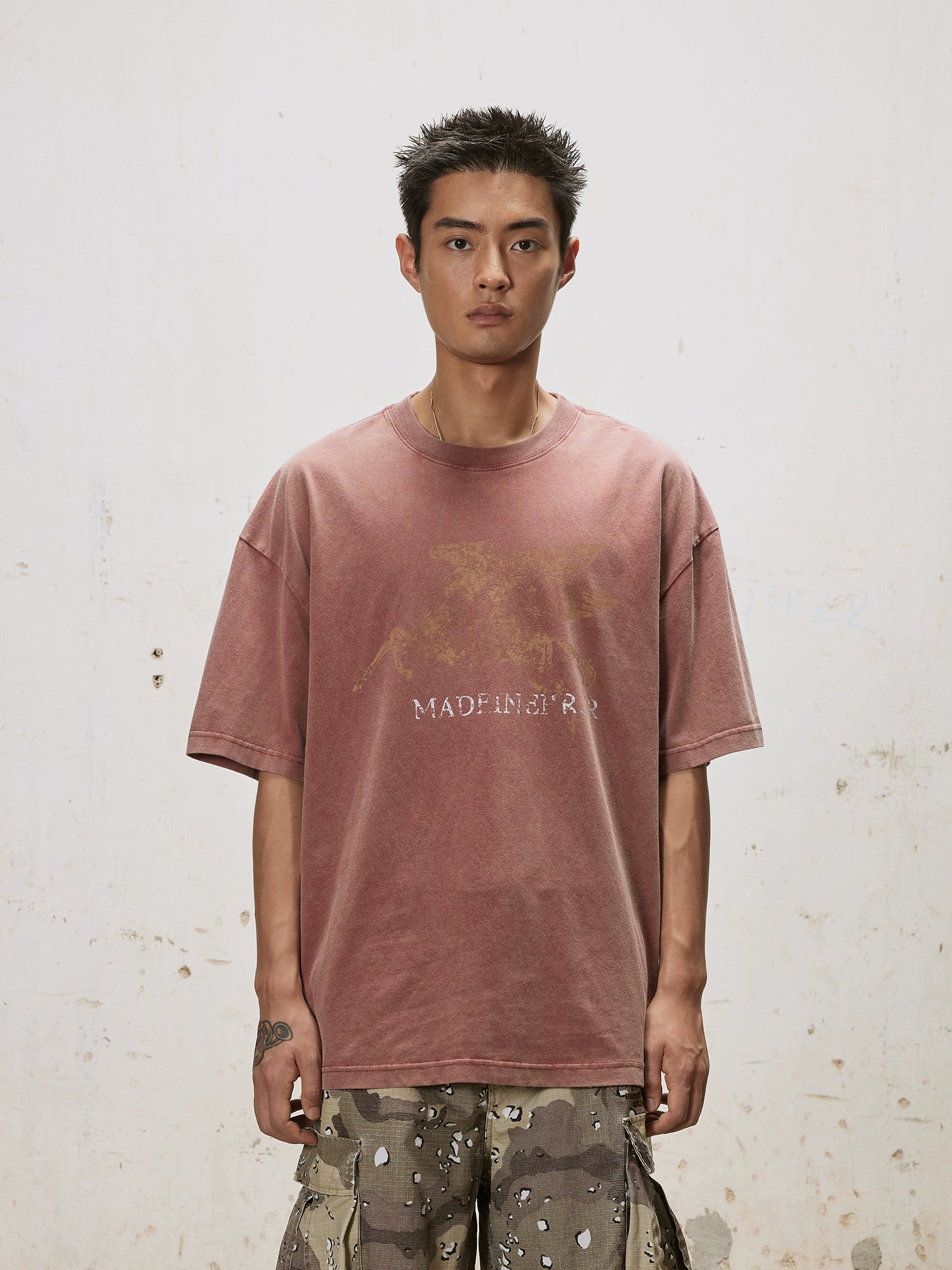 Madeinerror Retro Do Old Leaven Wash Print Tee
