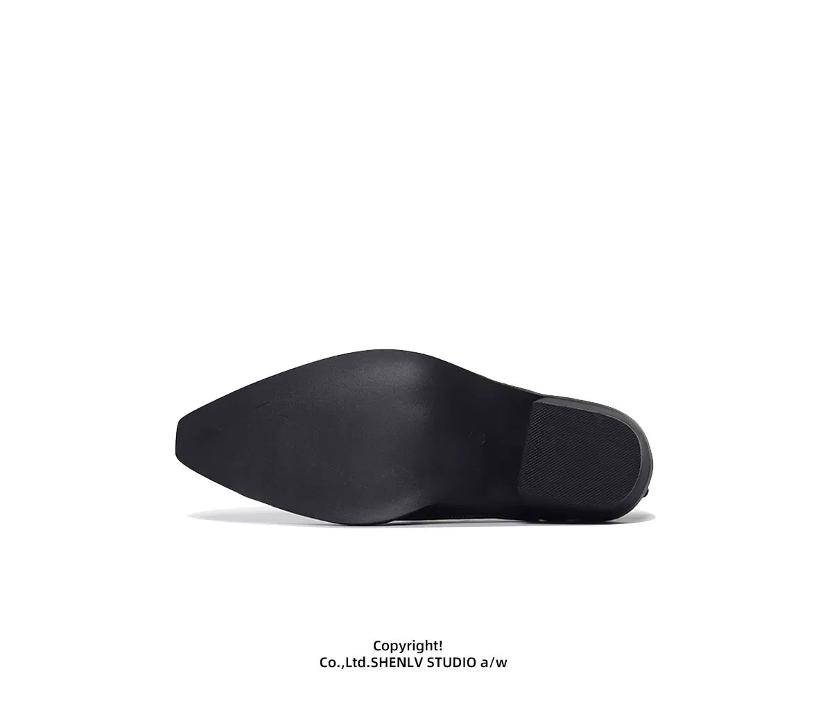 SHENLV STUDIO Pointed-toed High-heeled Leather Shoes