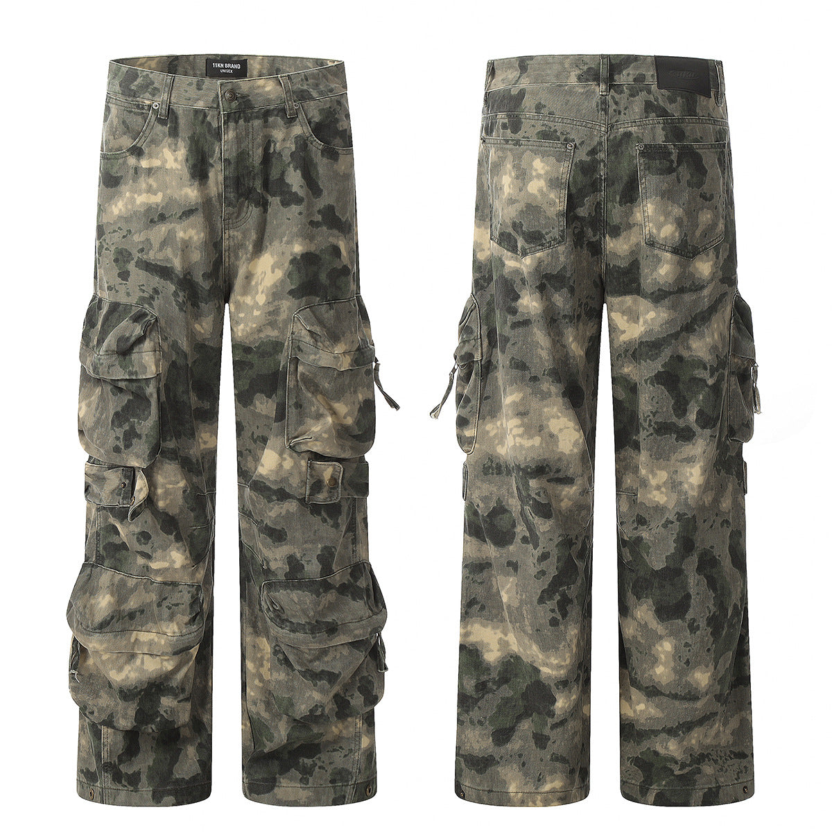 11KN Vintage Multi-pocket Camouflage Cargo Pants