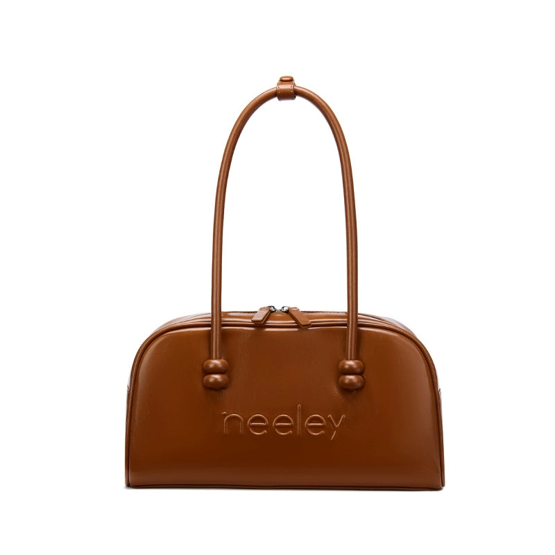 Neeley Leather Boston Bag Underarm Bag Large Capacity