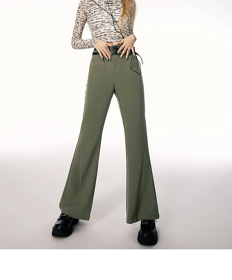 Imone Simple and Thin High-waisted Micro-pull Pants