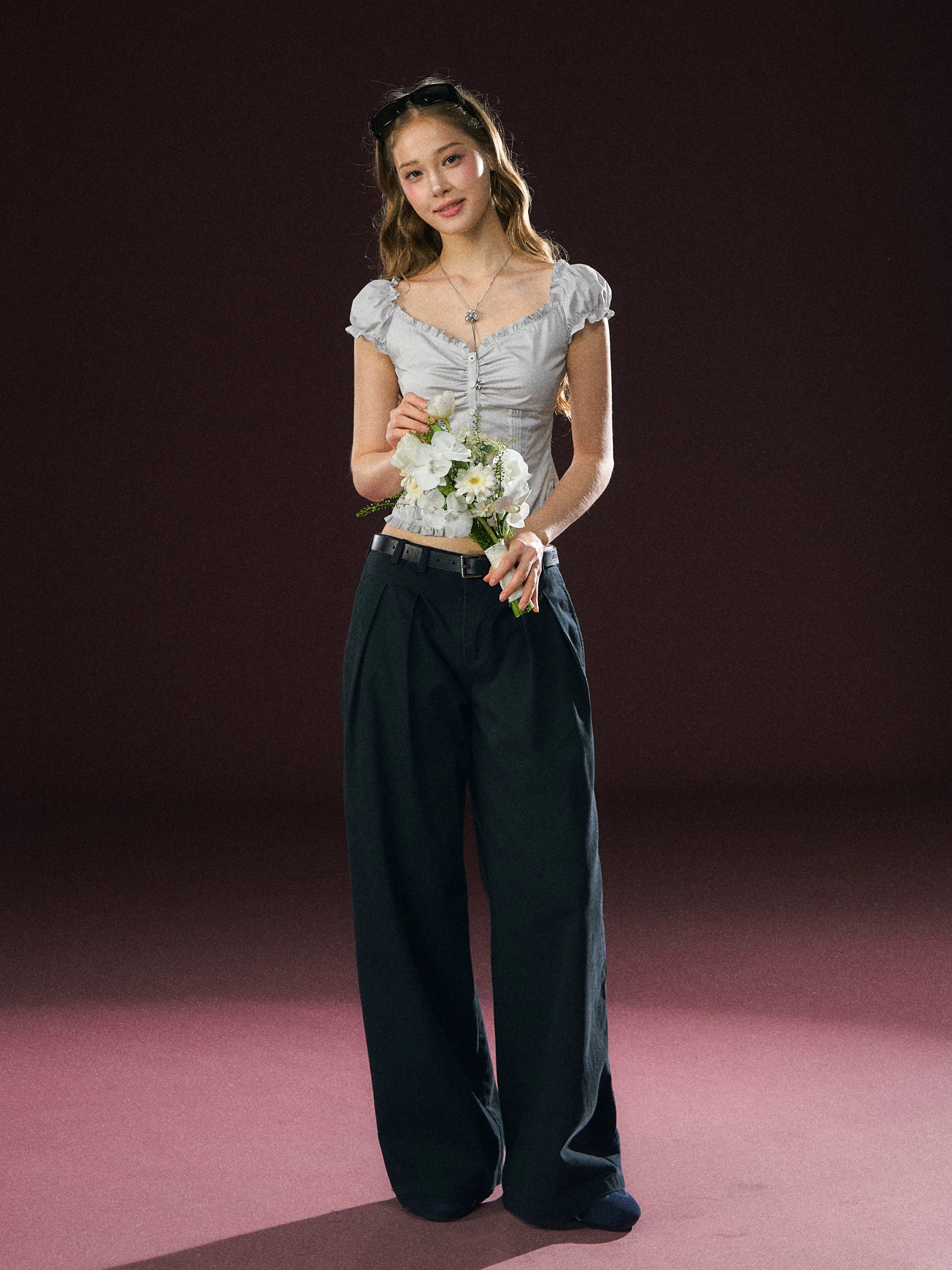 Ariseism Vintage Loose Wide Leg Casual Pants