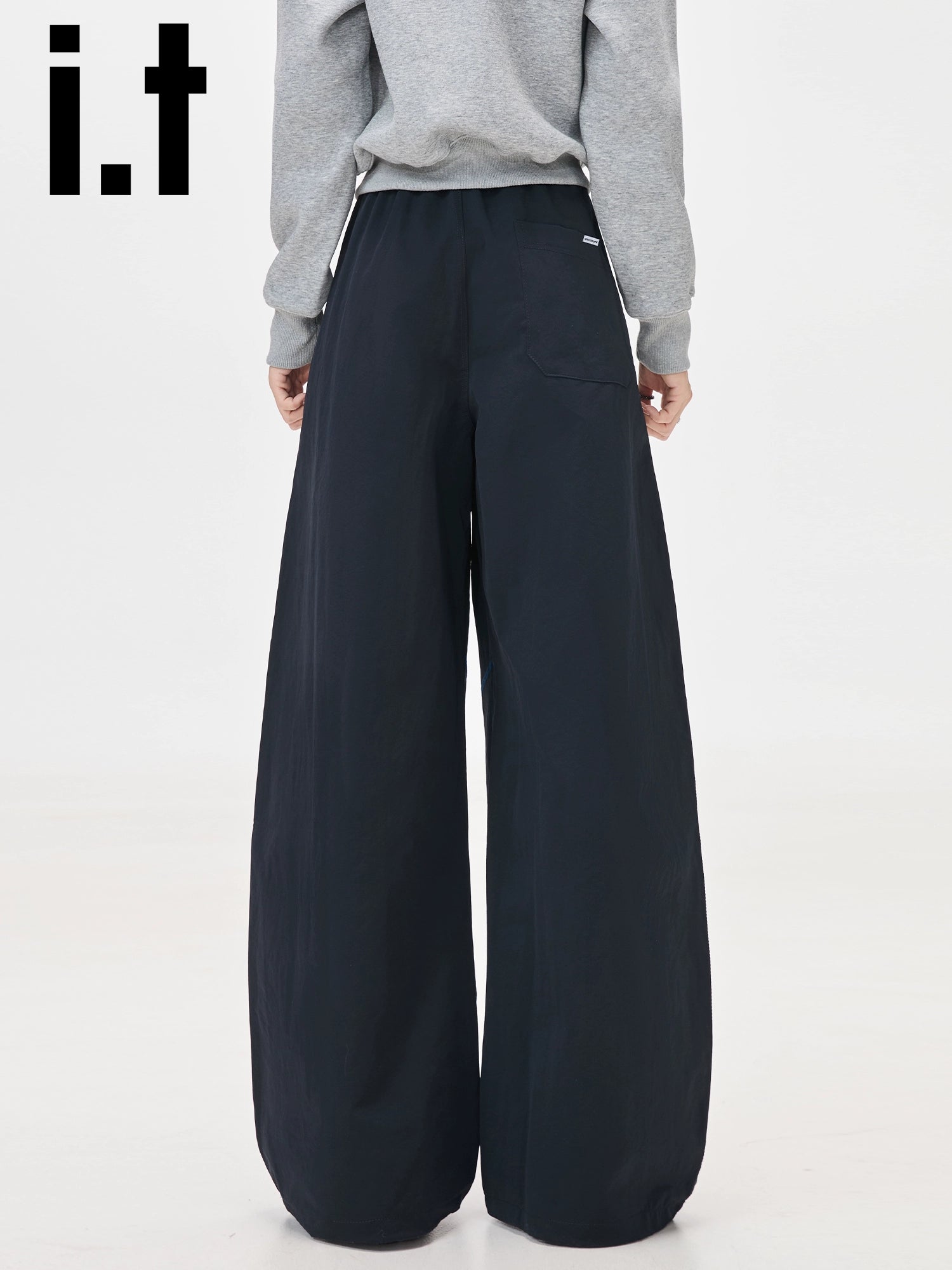 IT: CHOCOOLATE Striped Loose Wide Leg Pants
