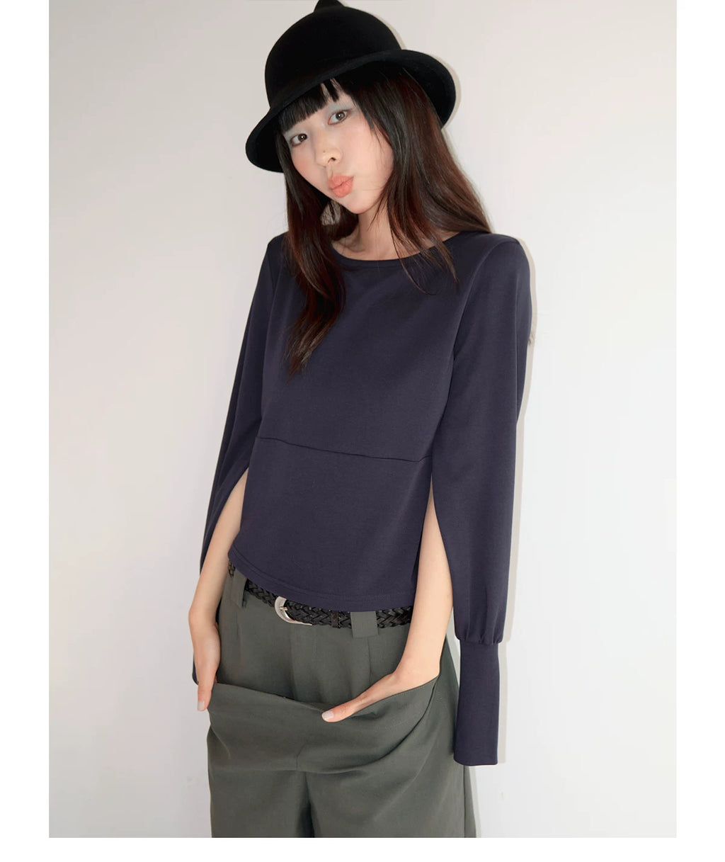 FUNKYFUN Two Wear Shawl Wide Neck Treasure Long Sleeve