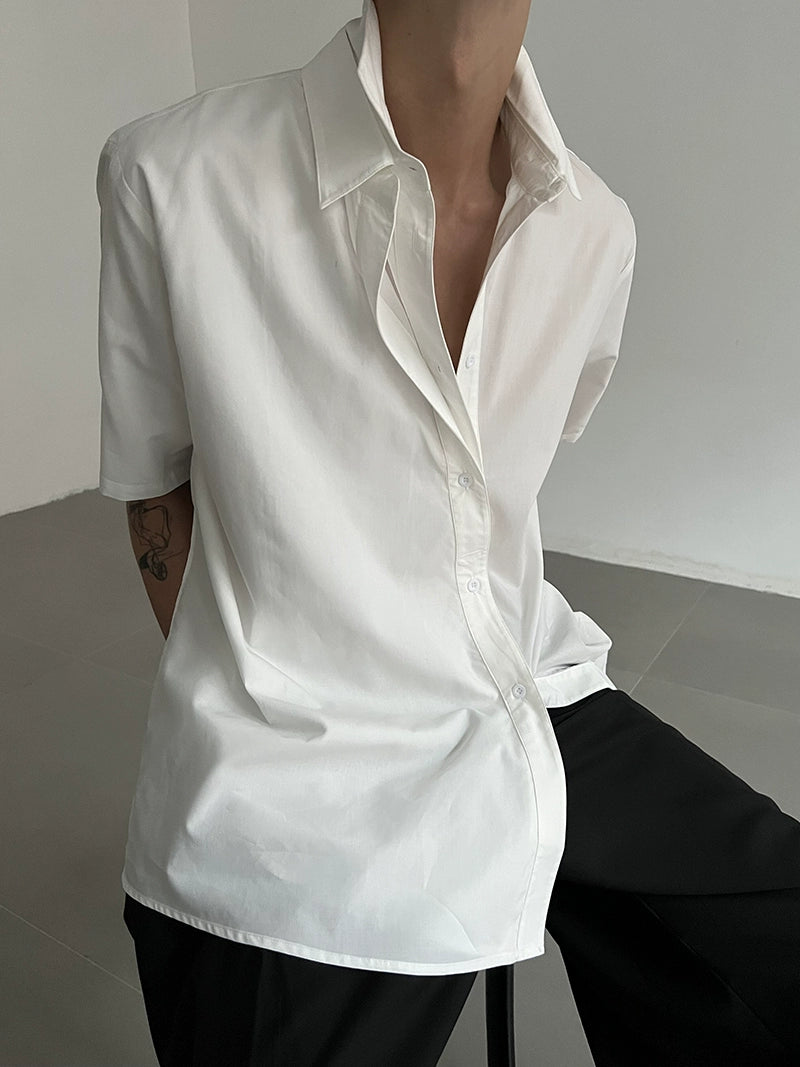 COLN Double Neck Short Sleeve Shirt