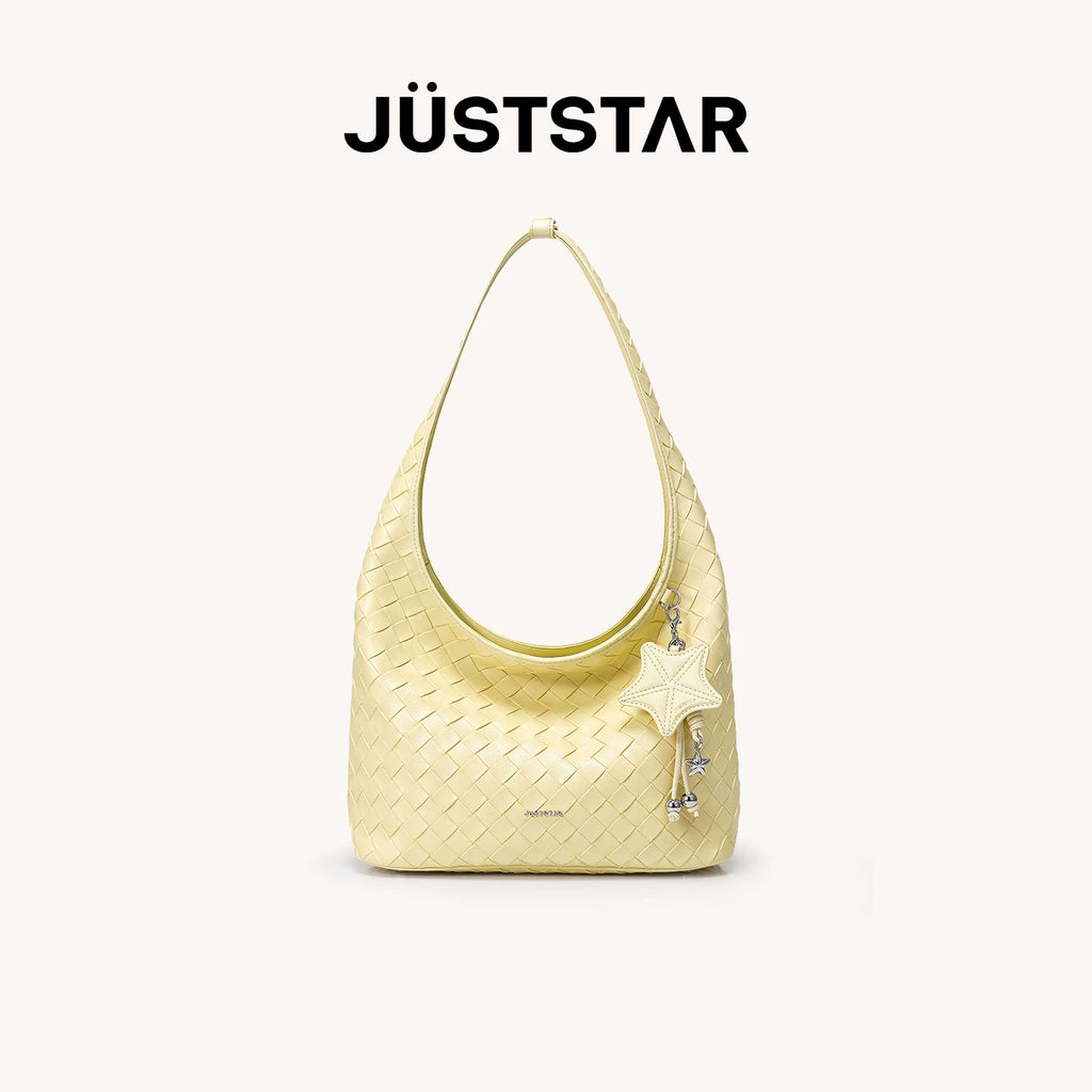 JUST STAR Large-capacity Lazy Vacation Woven Bag