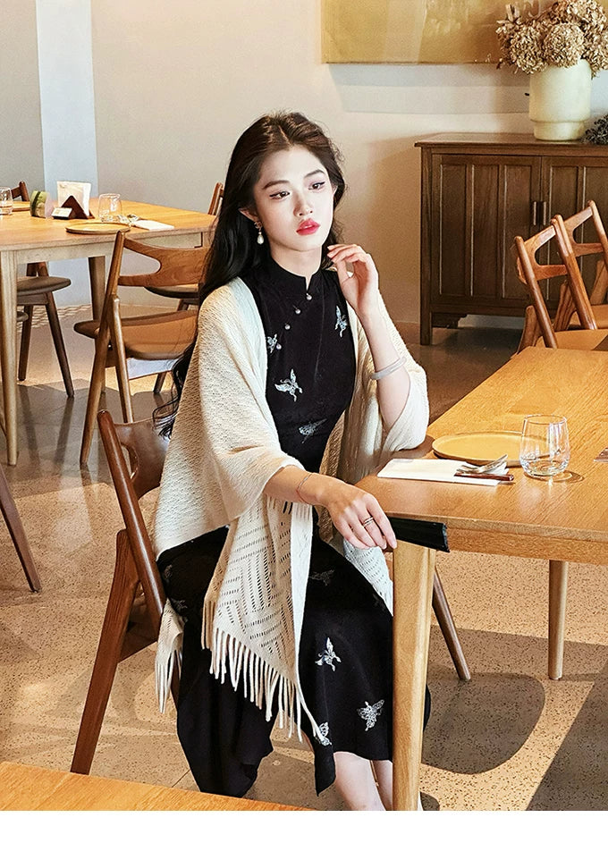ZIHE Knitted Versatile Long Shawl