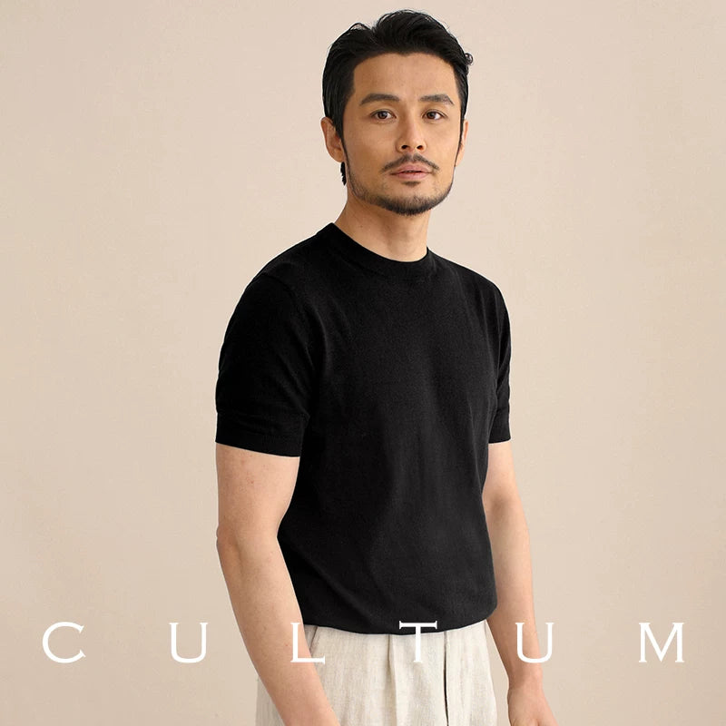 CULTA Thin Breathable Versatile Crew Neck Tee