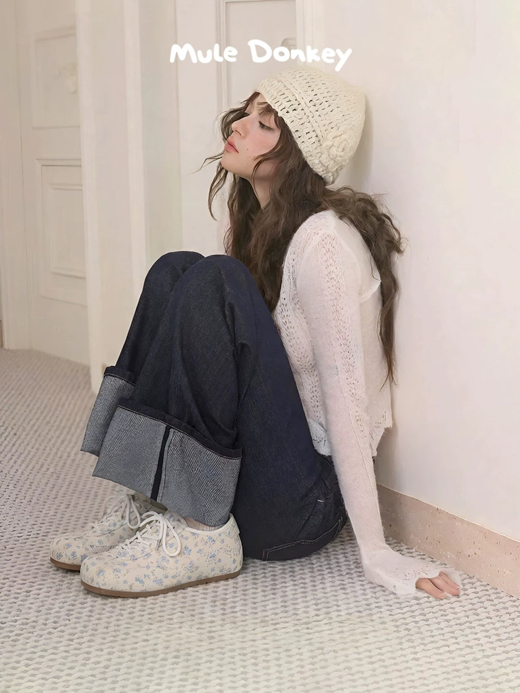 Mule Donkey Floral Ballet Shoes