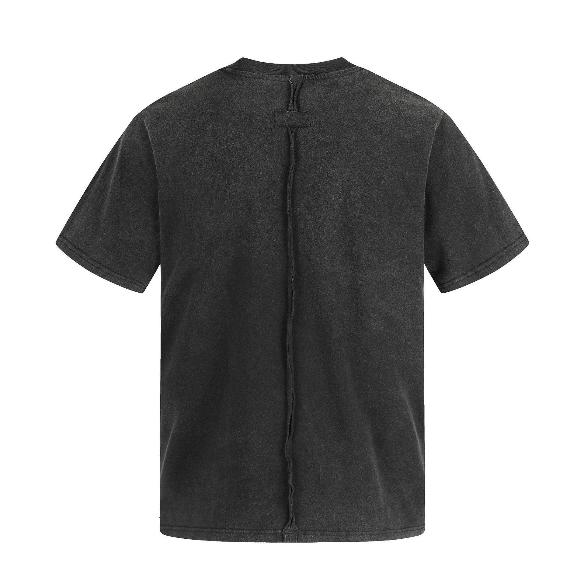 11KN Retro Round Neck Loose Letter Printed Tee
