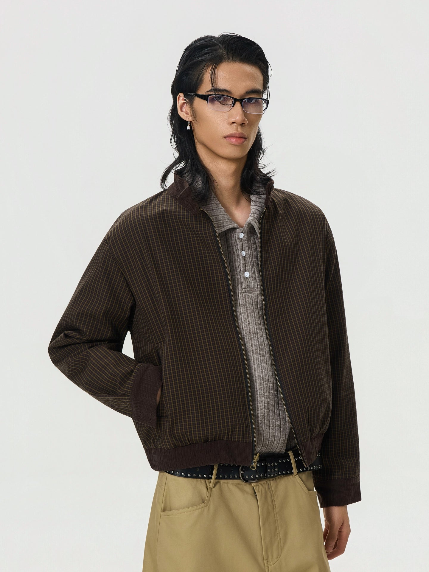 BTSG Corduroy Double Layer Short Wide Jacket