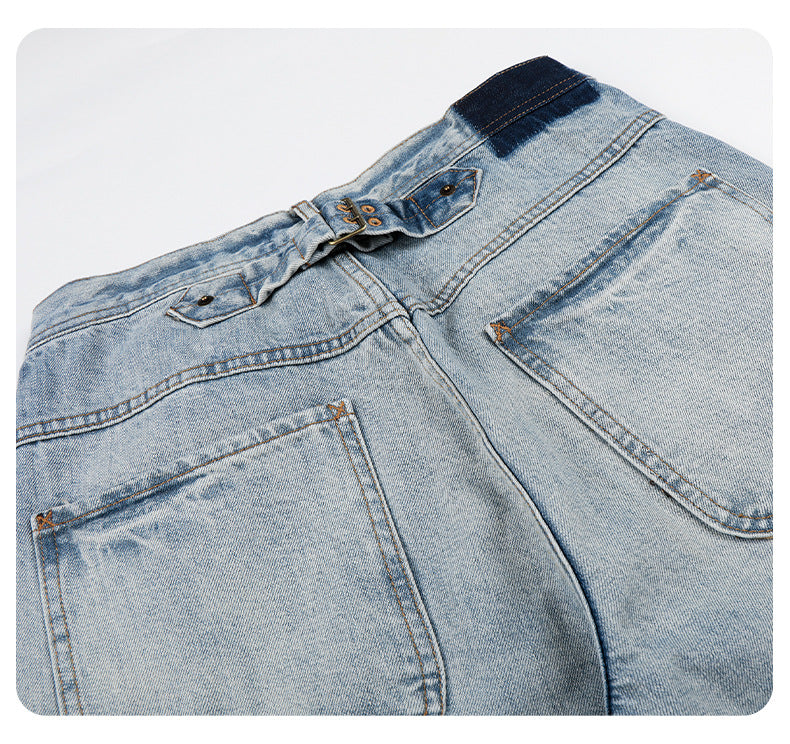 11KN Vintage Casual Straight Old Jeans