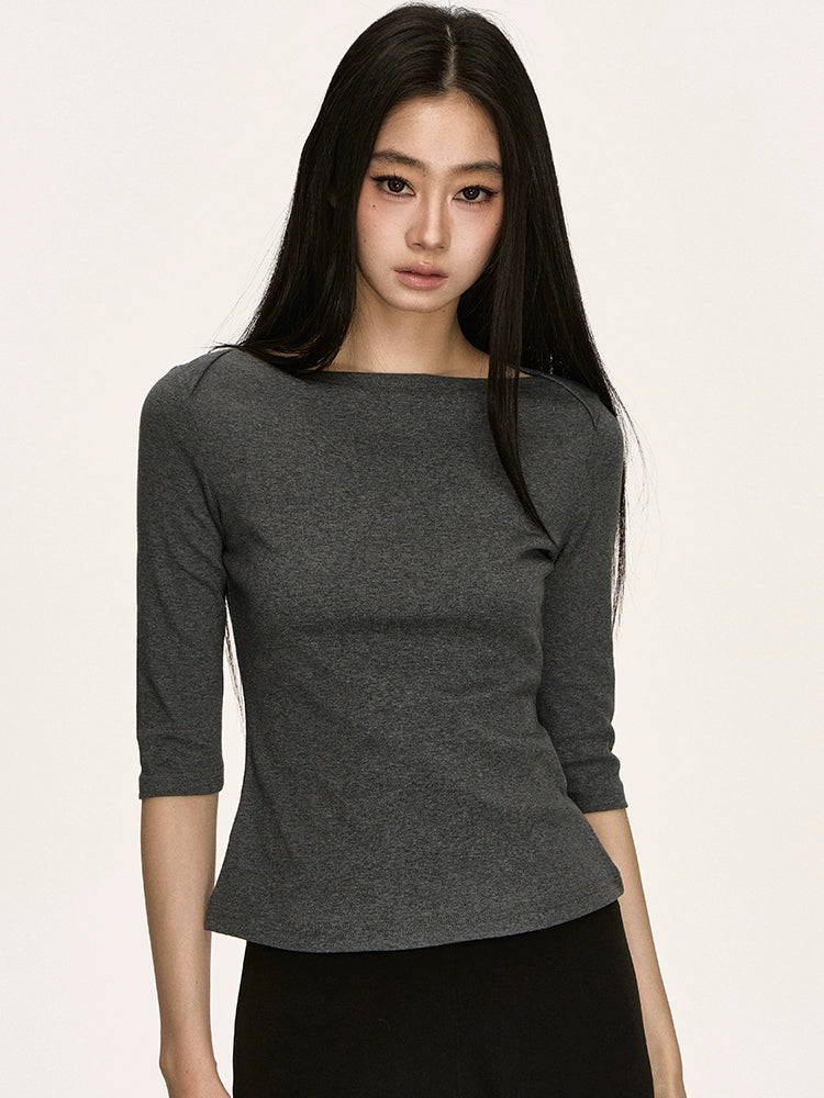 Anna Aneae Slim Spice Medium Sleeve Versatile Tee