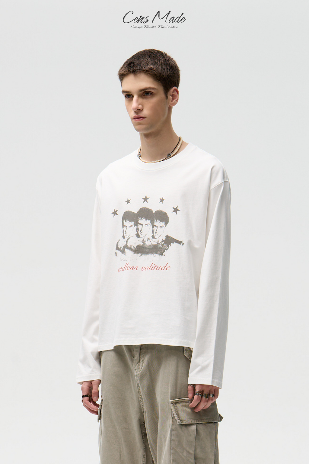 CENSMADE TD Portrait Old Print Long Sleeve