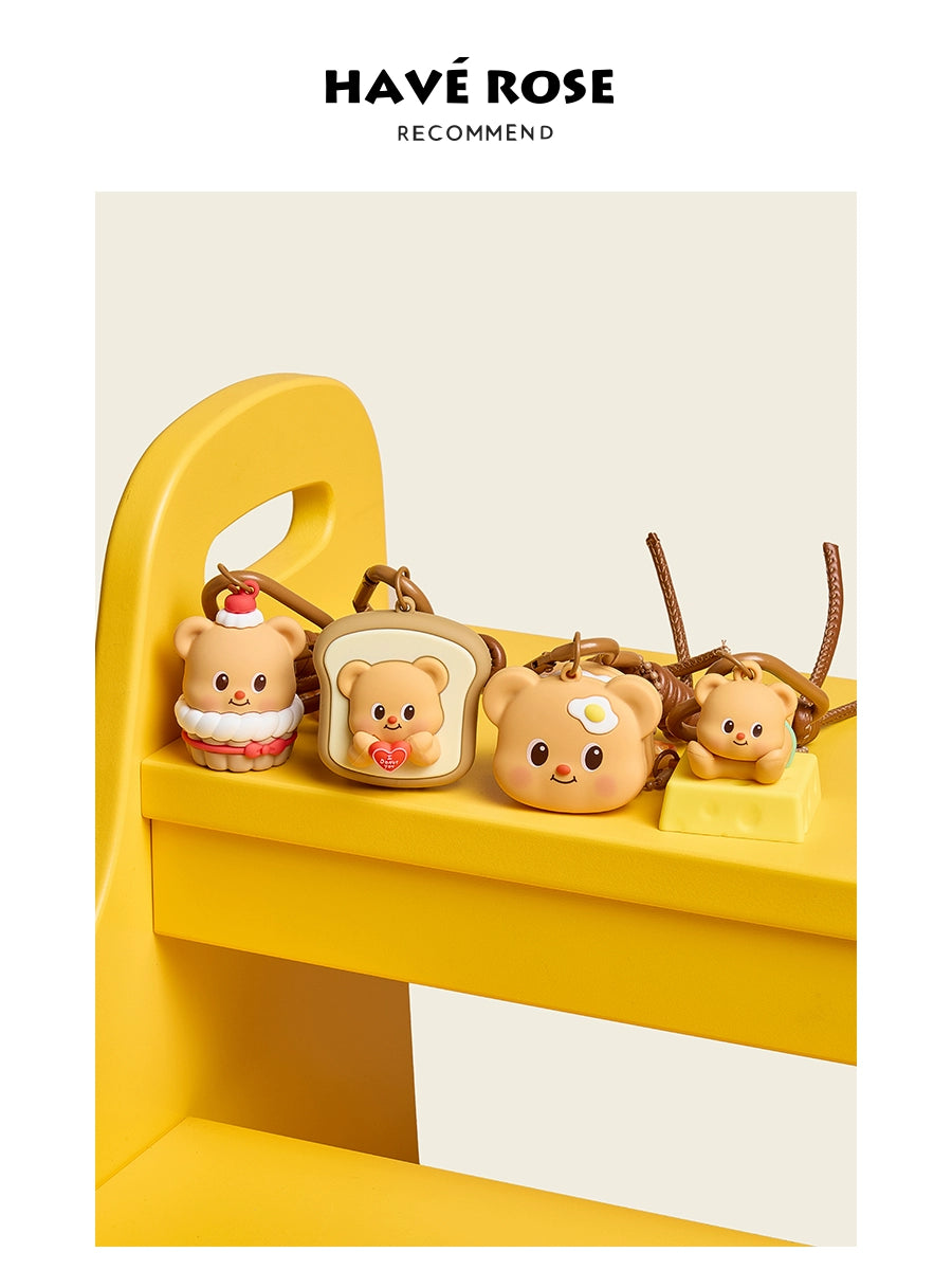 HAVEROSE Butter Bear Keychain Pendant