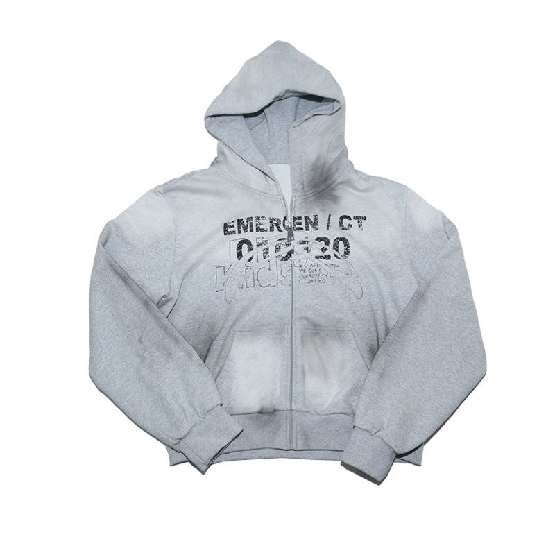 TREclub Embroidered Print Hooded Sweater