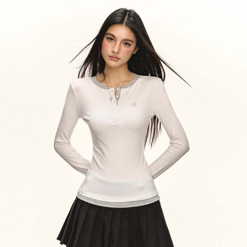 Ariseism Casual Leave Two Slim Long Sleeves