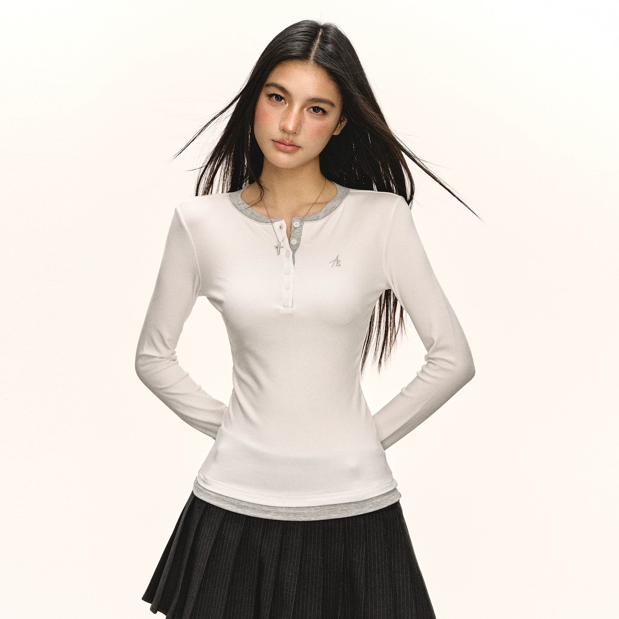 Ariseism Casual Leave Two Slim Long Sleeves