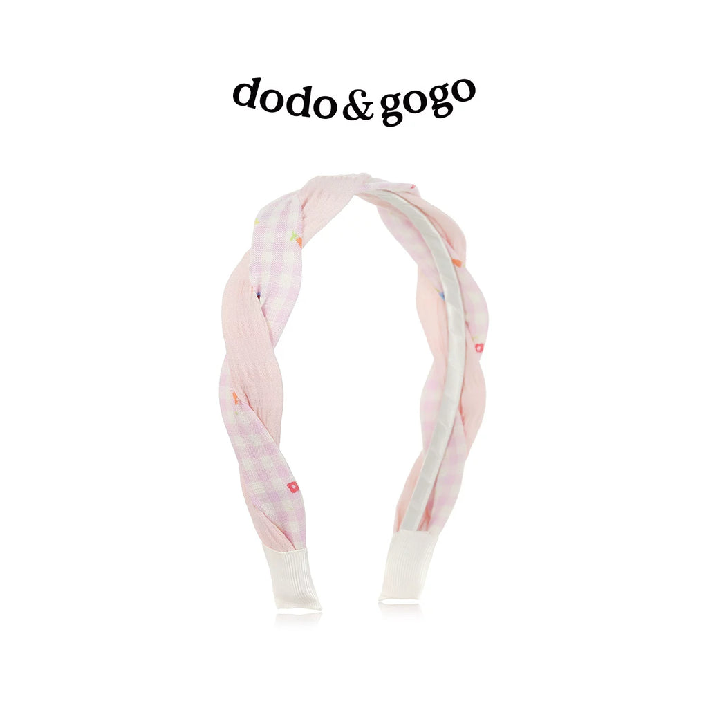 DODOGOGO Plaid Floral Twist Headband